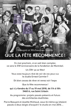 Exposition Pierre Beaupré et Josette Michaud au studio – Que la fête recommence!