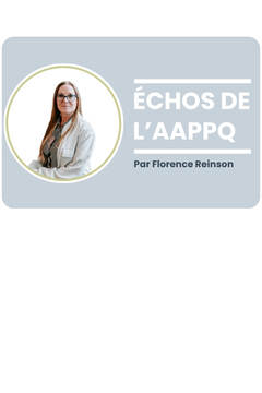 &Eacute;chos de l'AAPPQ - Avril 2026