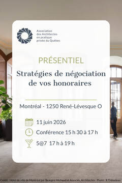 Strat&eacute;gies de n&eacute;gociation des honoraires pr&eacute;vus par un contrat de services professionnels - Montr&eacute;al