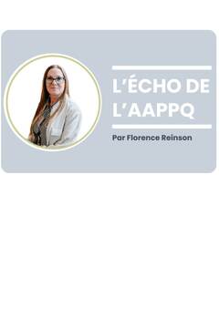 &Eacute;chos de l'AAPPQ - Janvier 2026