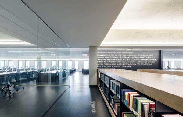 Rénovation de la bibliothèque de la Faculté de droit de l’Université de Sherbrooke