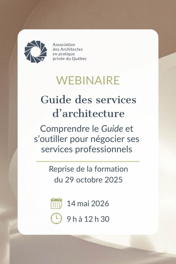 Guide des services d'architecture (reprise)