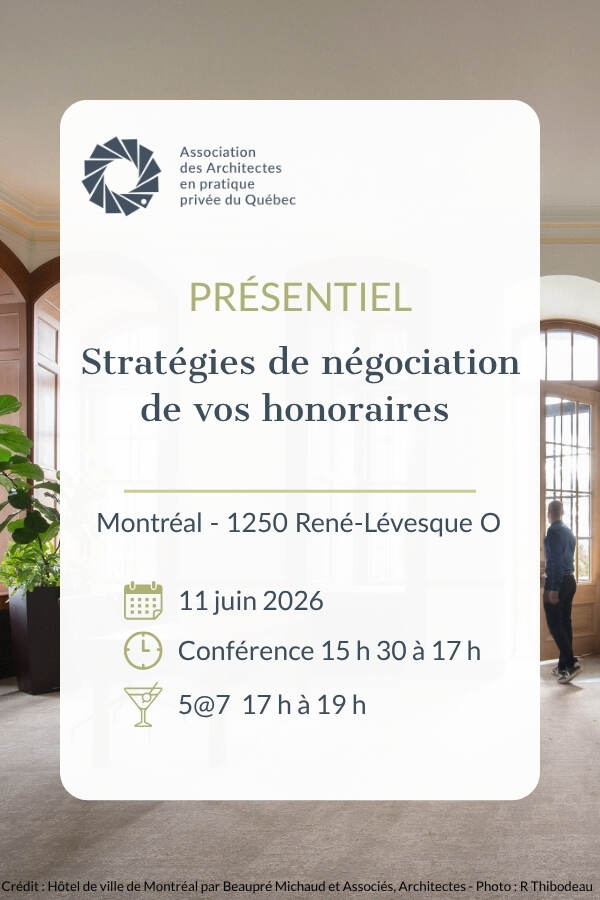 Strat&eacute;gies de n&eacute;gociation des honoraires pr&eacute;vus par un contrat de services professionnels - Montr&eacute;al